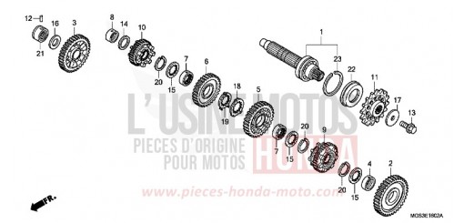TRASMISSIONE (NC700XD) (ALBERO SECONDARIO) NC700XDD di 2013